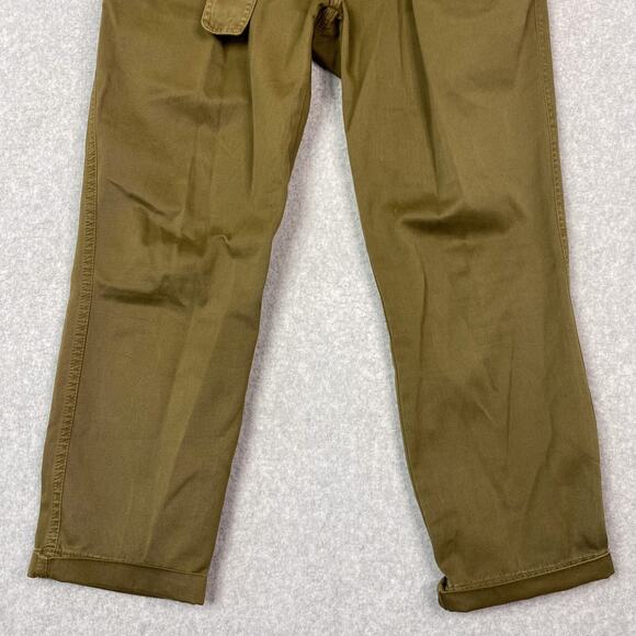 Etoile Isabel Marant Womens 1 Green Paperbag Belted High Rise Pants - Picture 3 of 9